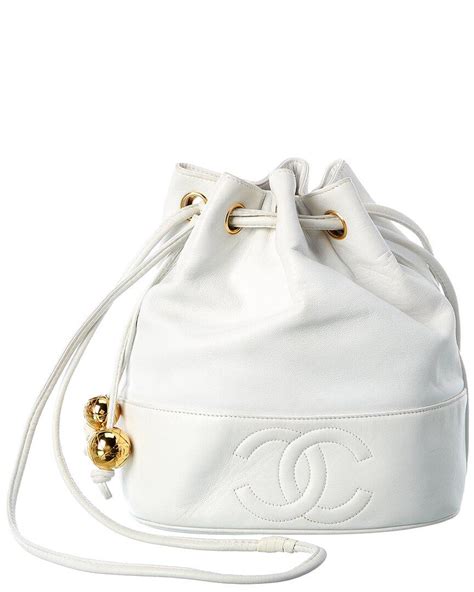 chanel white quilted purse|chanel drawstring backpack.